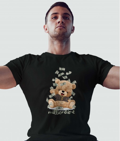 Мъжка тениска с щампа Мечета Millionaire bear